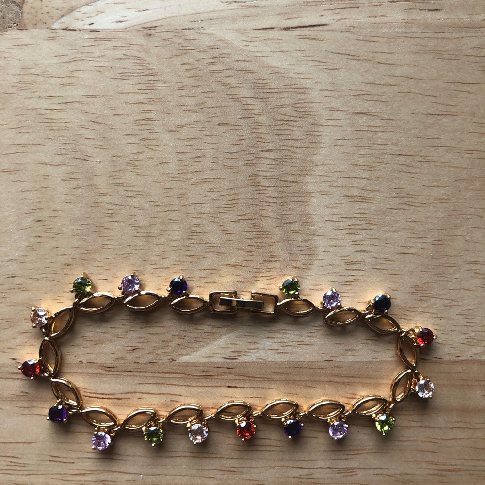 Vintage tulip tennis bracelet - Picture 2 of 5